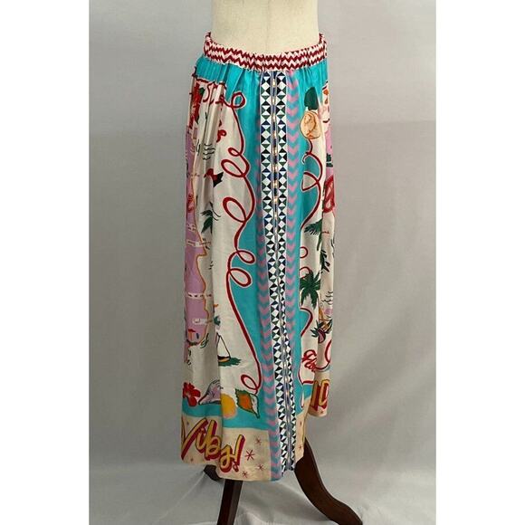 ME369 Sz XS-S Alexa Florida Printed Midi Skirt NWT - Picture 8 of 12